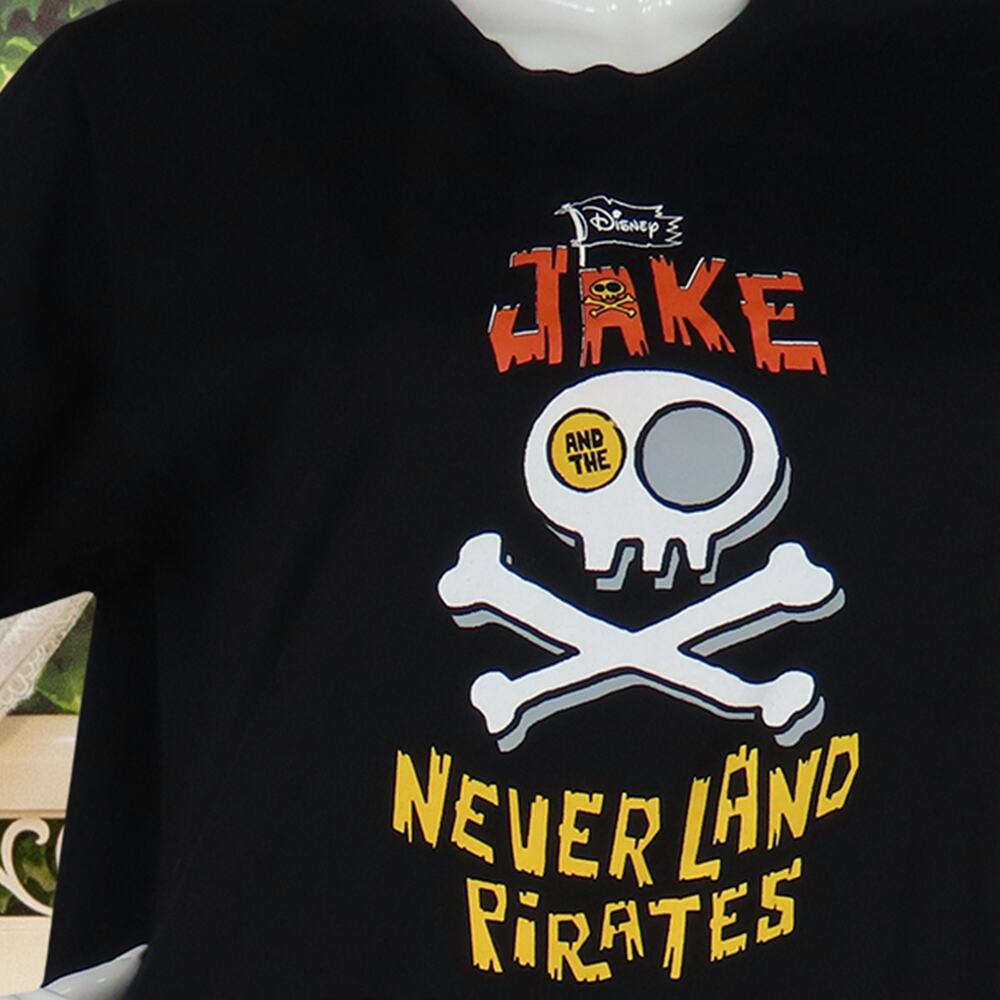 Jake Never Land Pirates Crew Disney Black T-shirt M